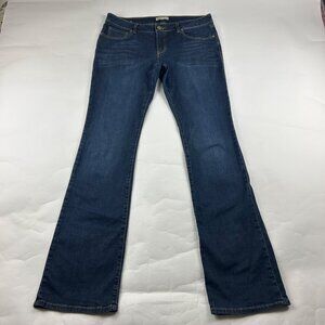 LONG CAbi Dark Wash Stretch Denim Bootcut Jeans 12